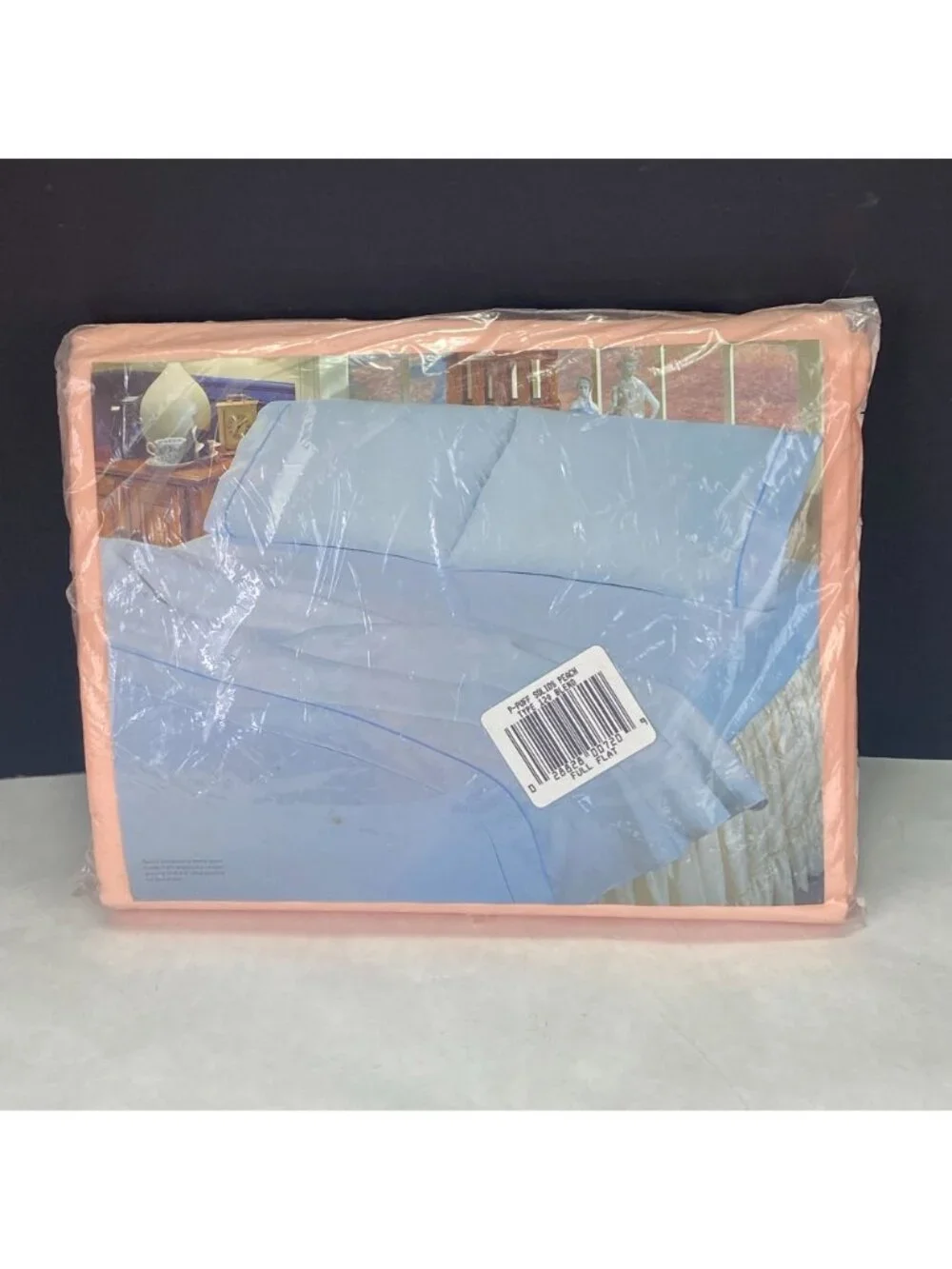 Vintage Cotton Blend Full Flat Sheet Peach Orange NEW Tastemaker Stevens